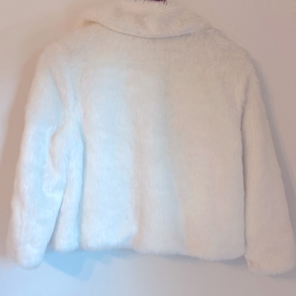 Faux Fur white Jacket/Blazer - Sz L - Picture 6 of 8